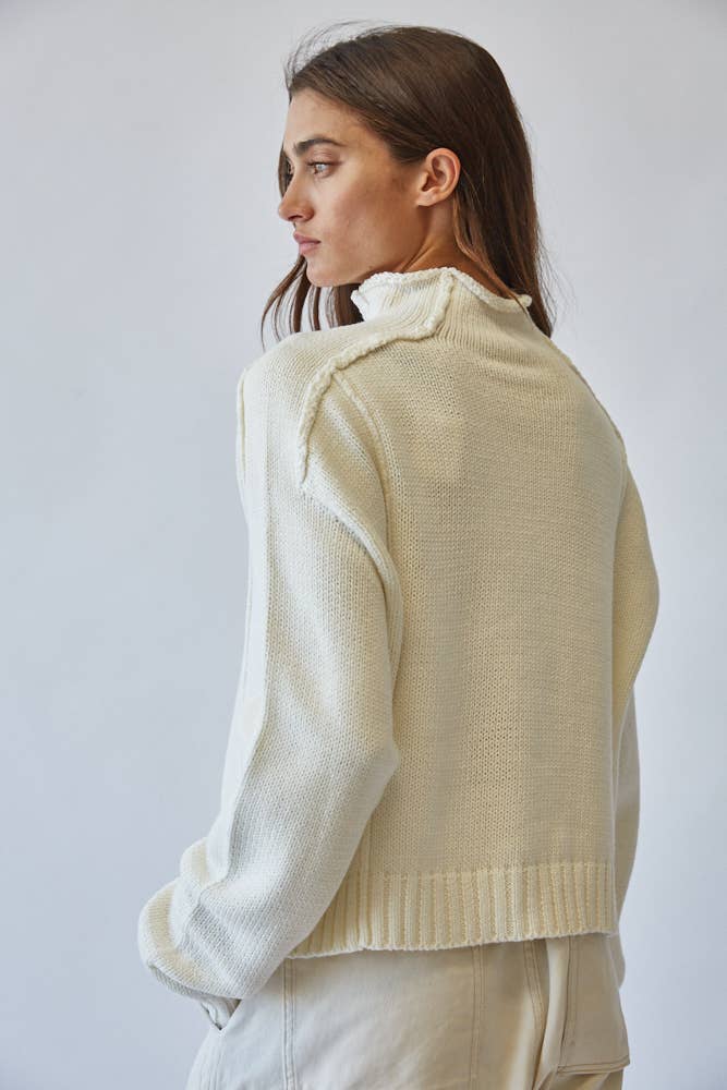 Mock Neck Sweater CREAM