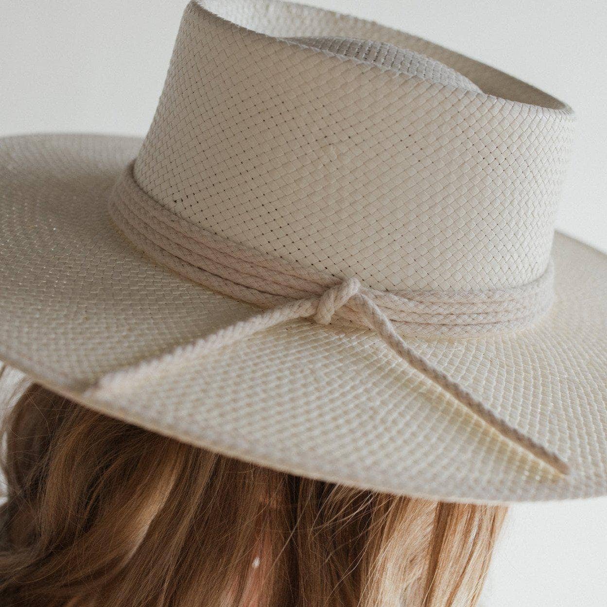 Bre Straw Pork Pie Hat Black