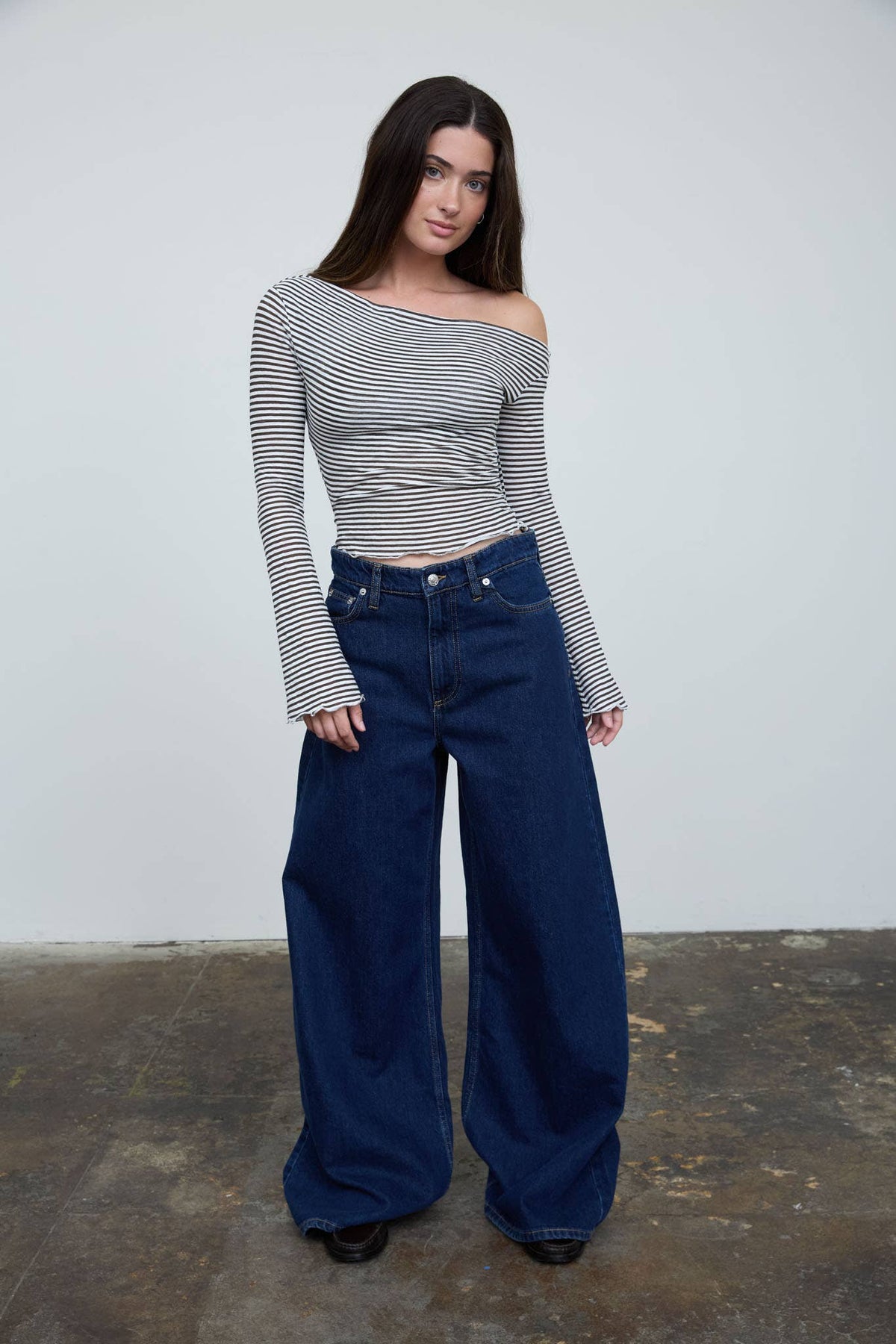 Stripe Asymmetrical Top