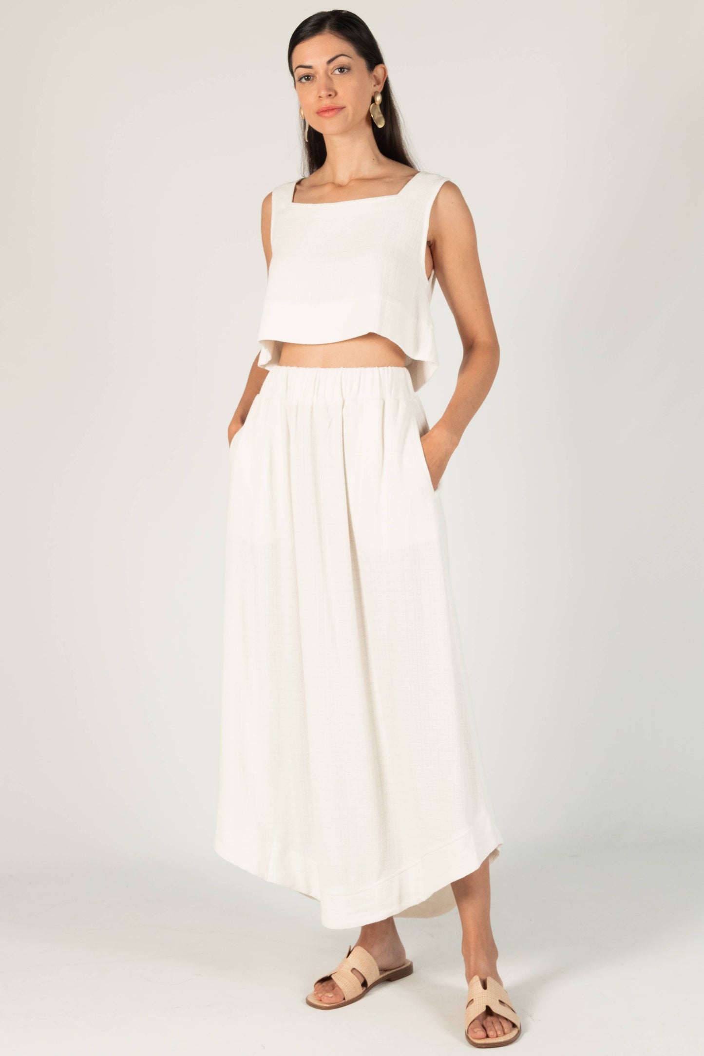 P. CILL Linen Maxi Skirt
