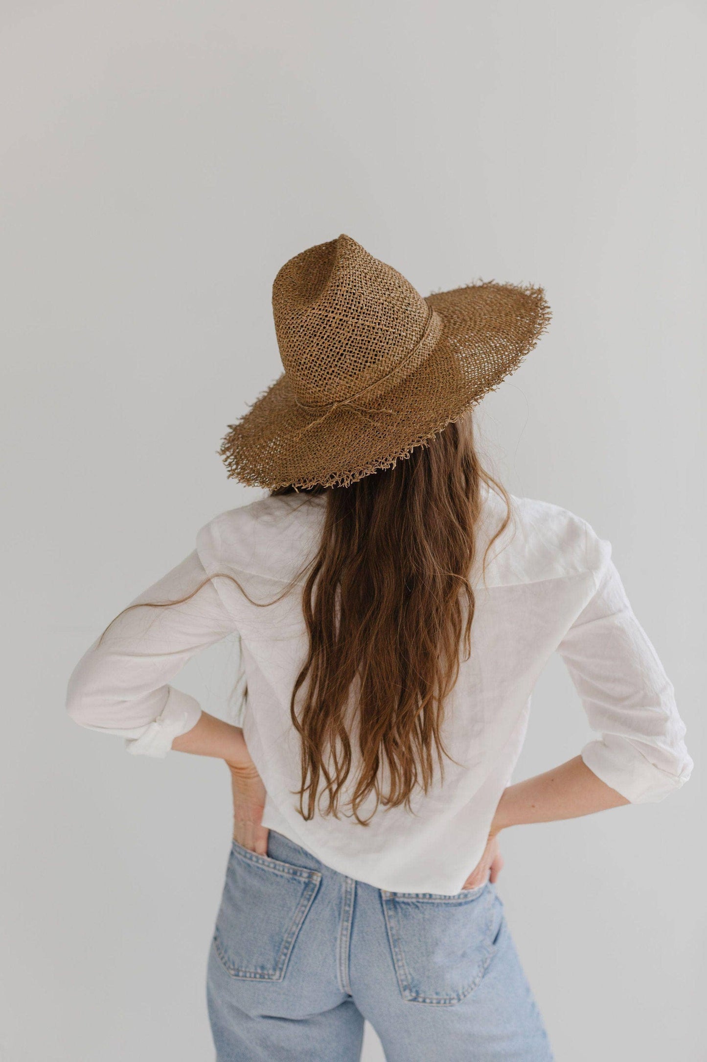 Tessa Seagrass Fedora: Brown