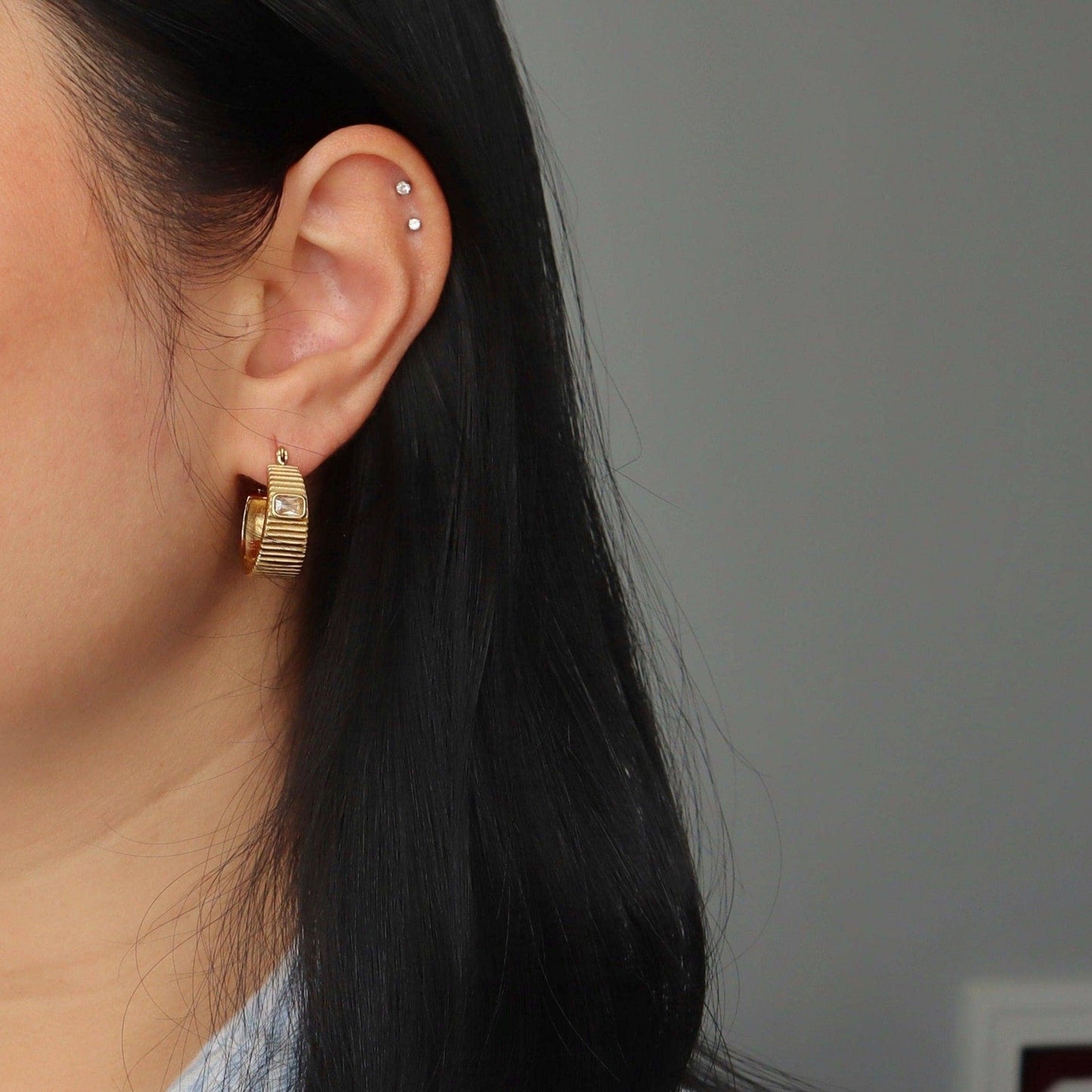 Stella Hoops | Chunky Gold Hoops
