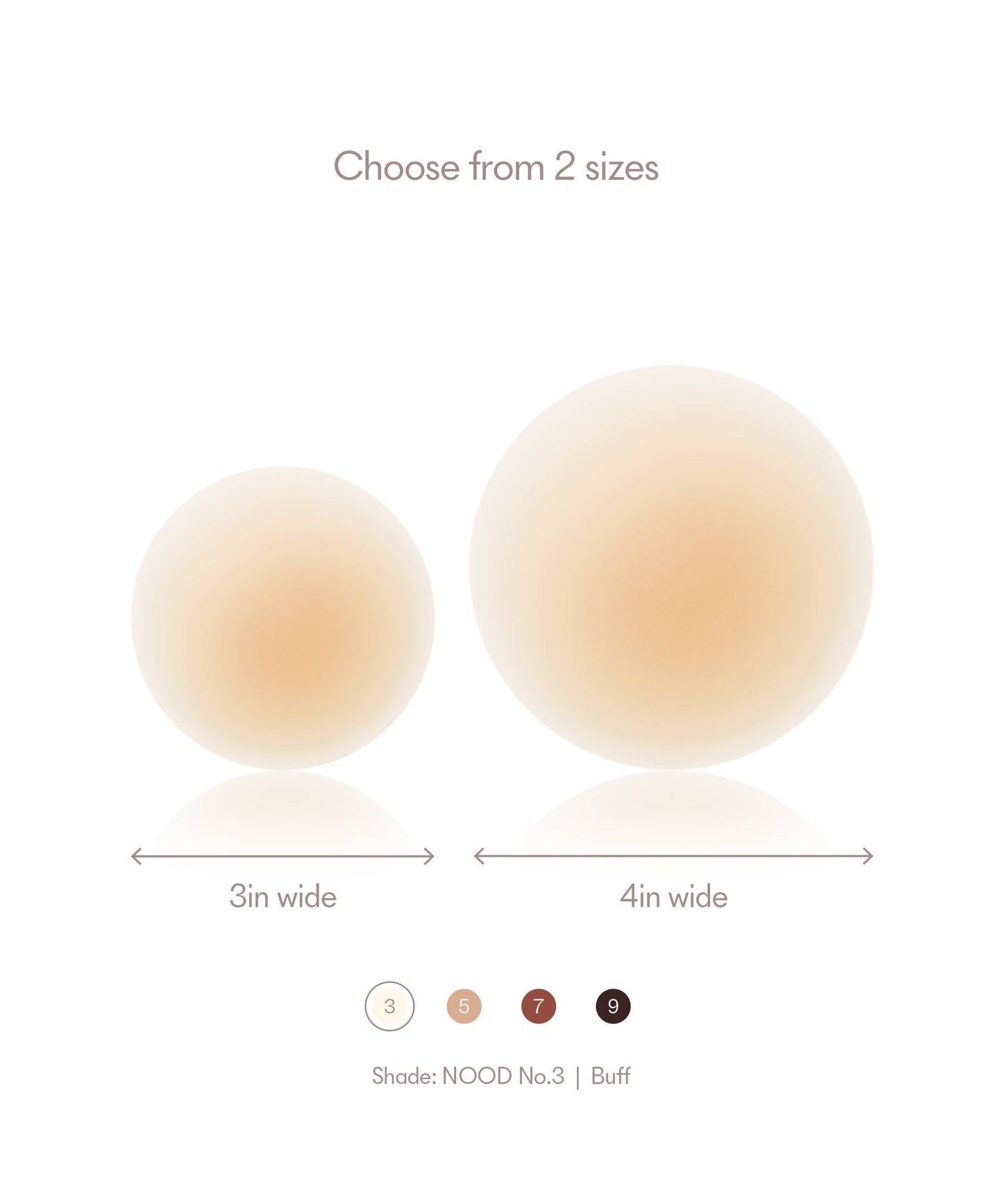 No-Show | Reusable Adhesive Nipple Covers: No 3 Buff