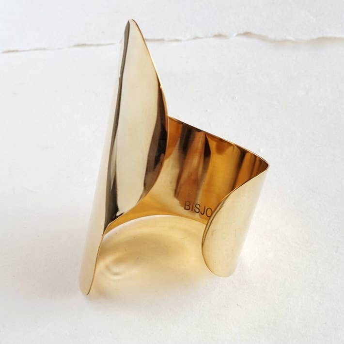 Swerve Modern Brass Cuff Bracelet