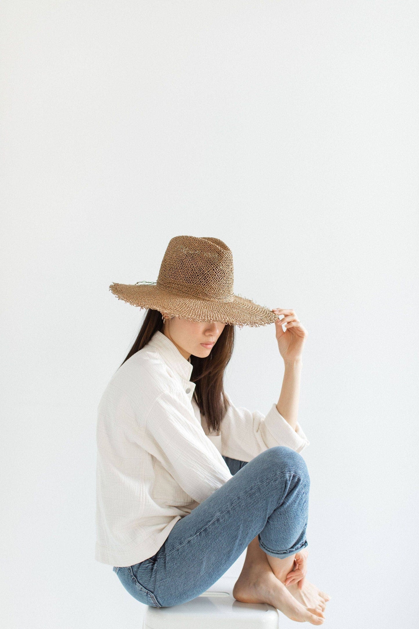 Tessa Seagrass Fedora: Brown