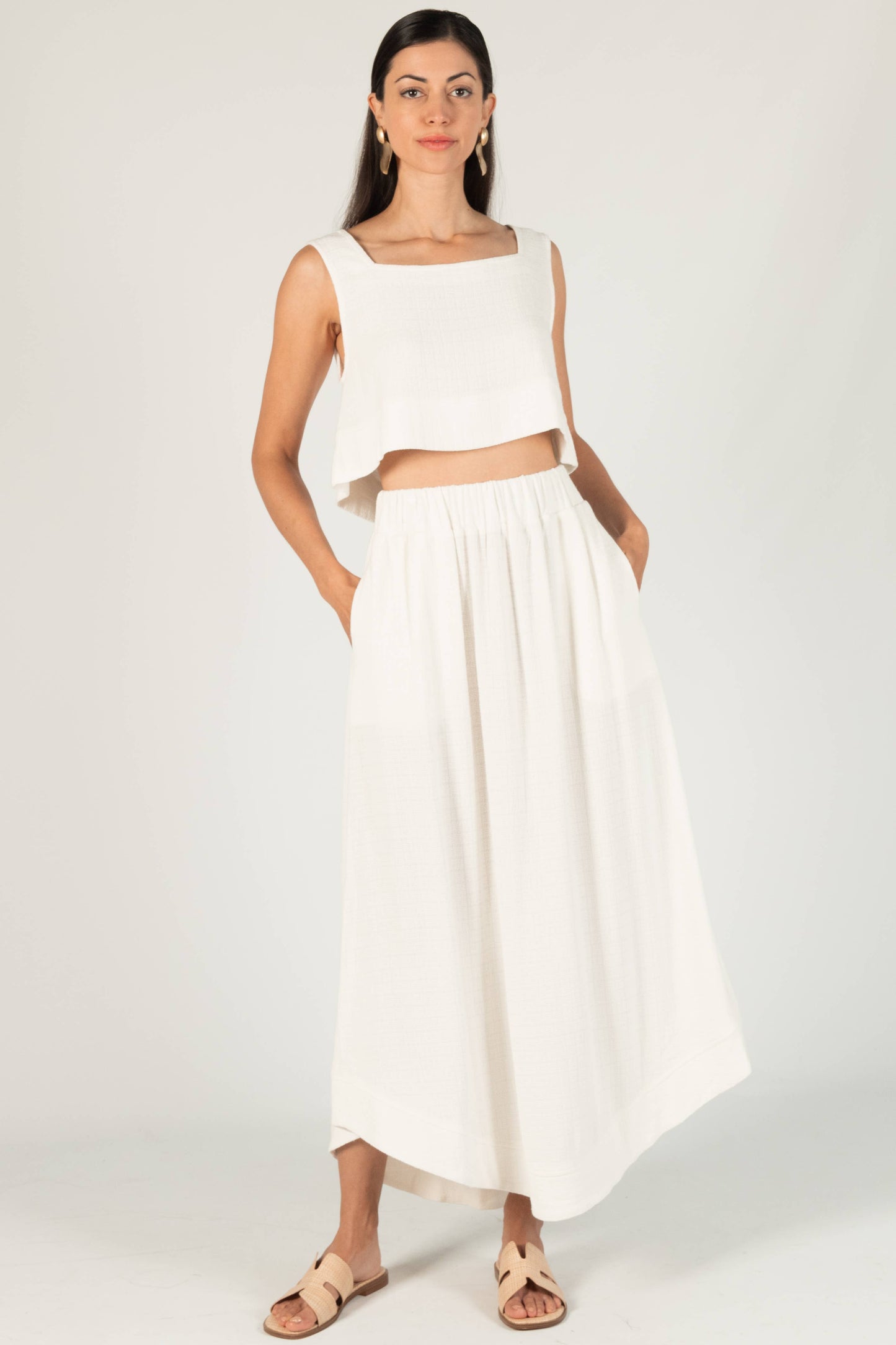 P. CILL Linen Maxi Skirt