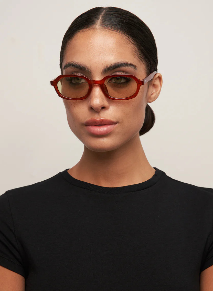 Abby Burgundy Sunglasses