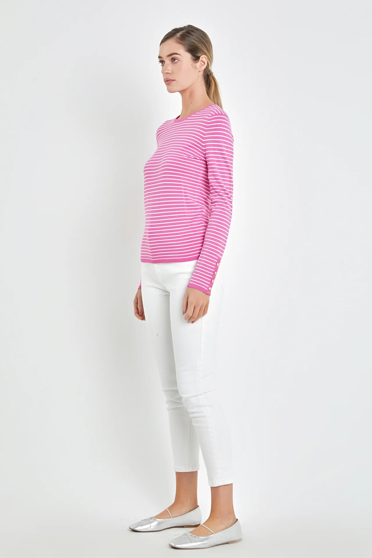 Pink Boatneck Sweater Top