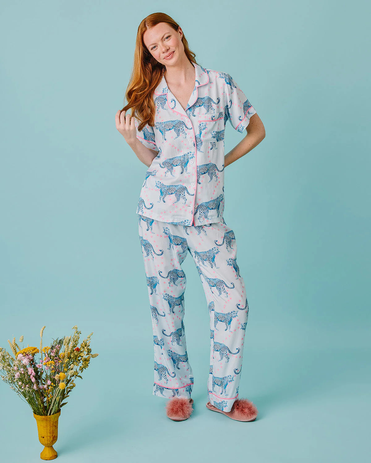 Cosmic Cheetah Pajama Pant Set