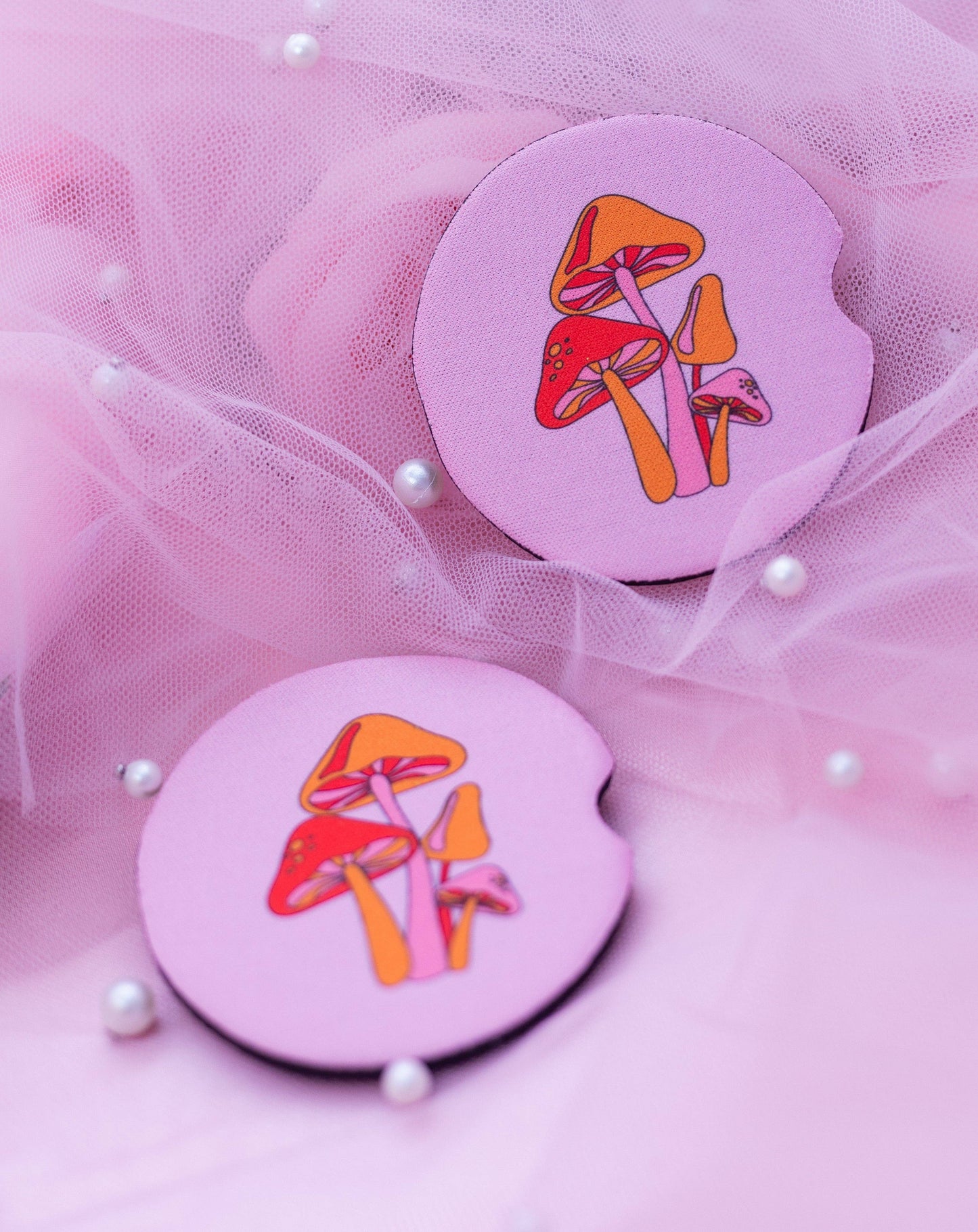 Magic Mushroom Car Coasters