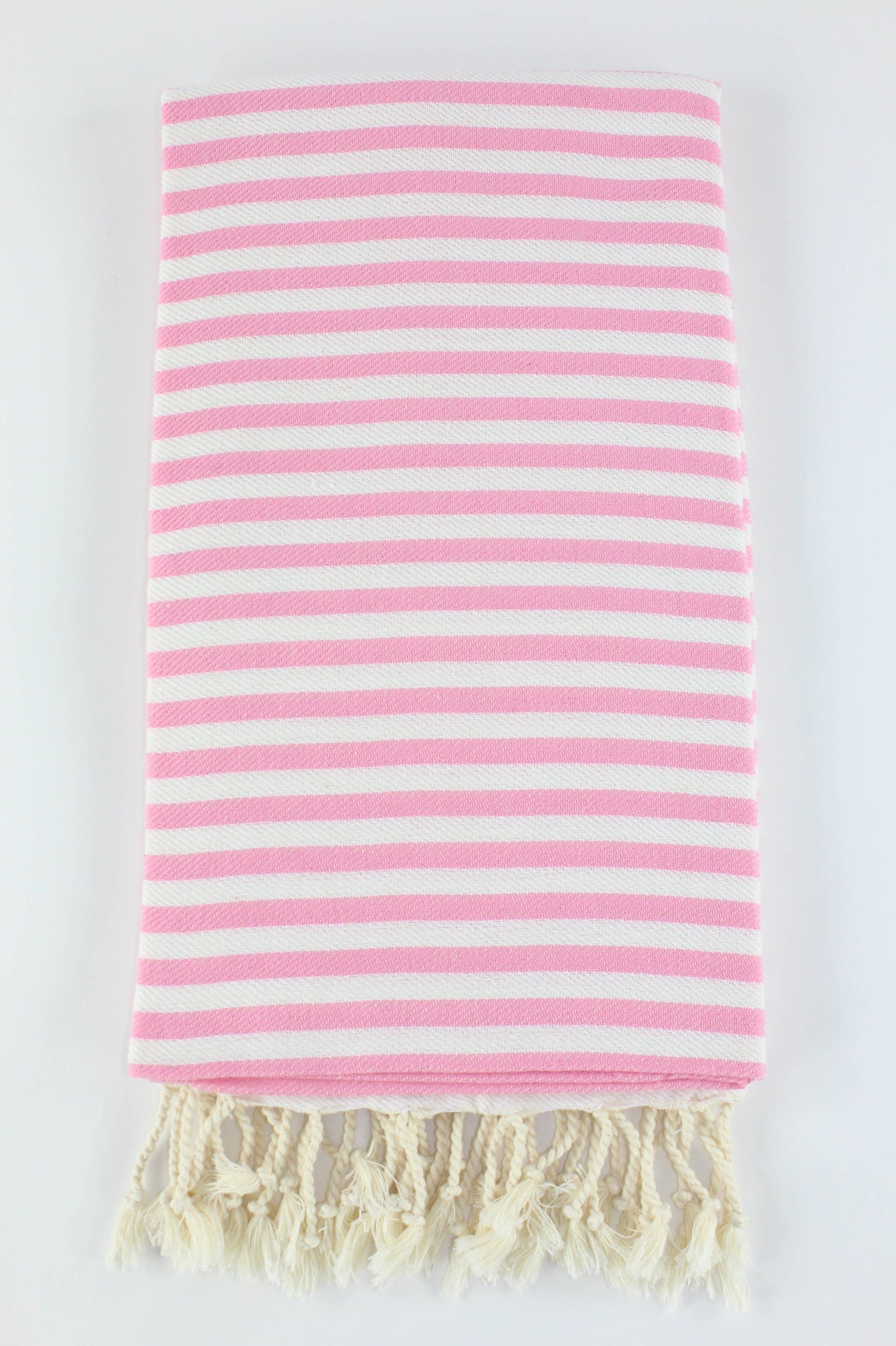Turkish Striped Peshtemal Towel: Pink