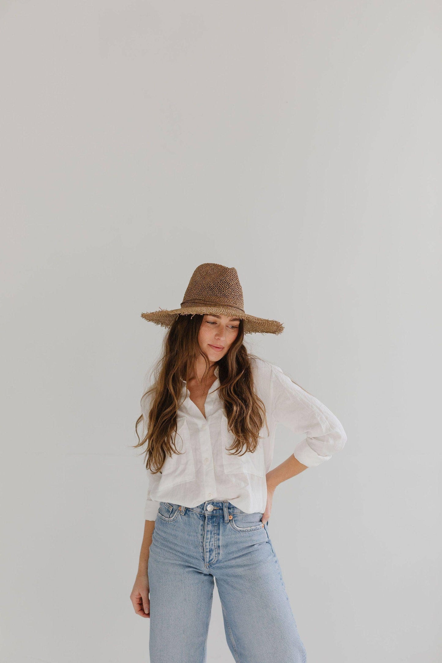 Tessa Seagrass Fedora: Brown