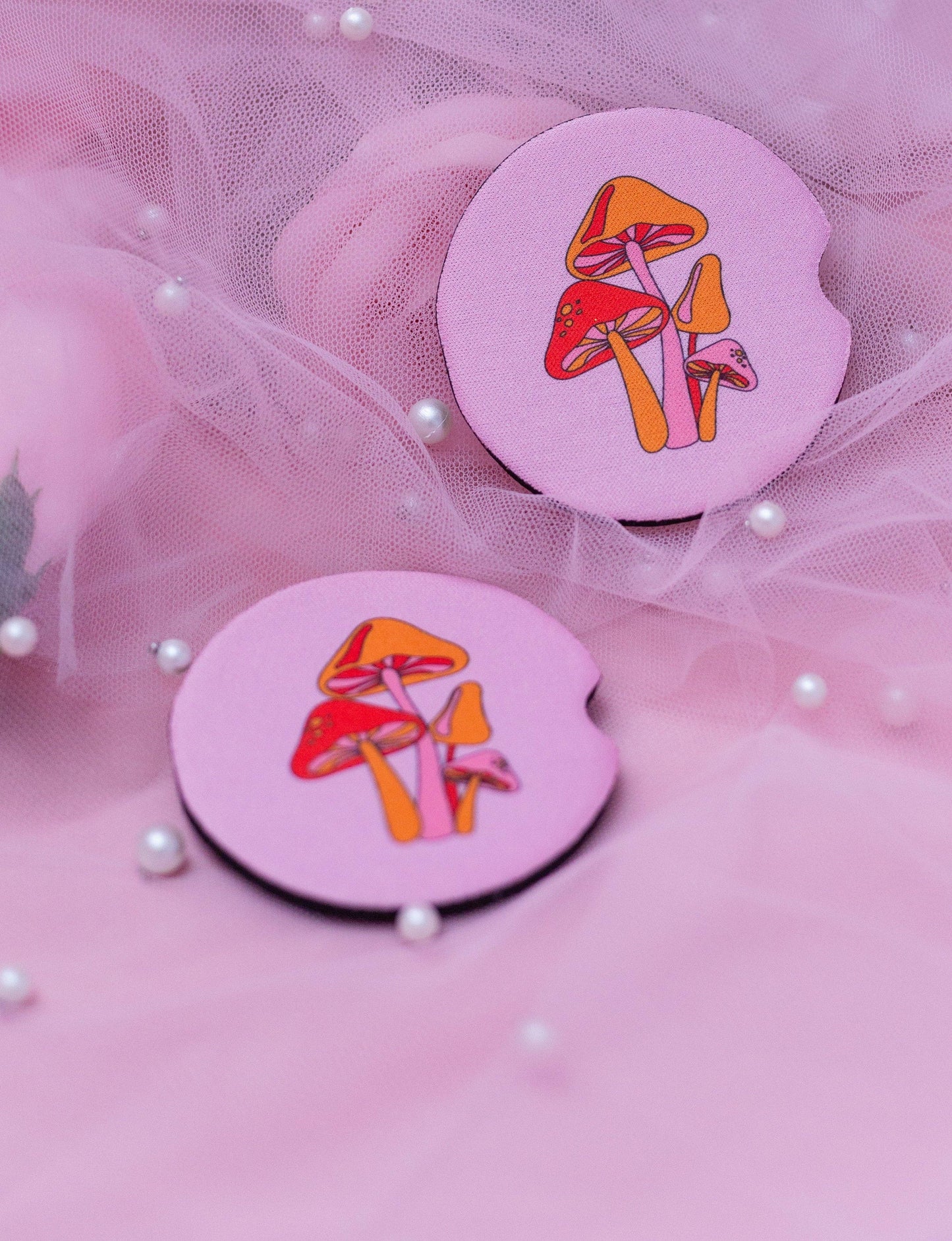 Magic Mushroom Car Coasters