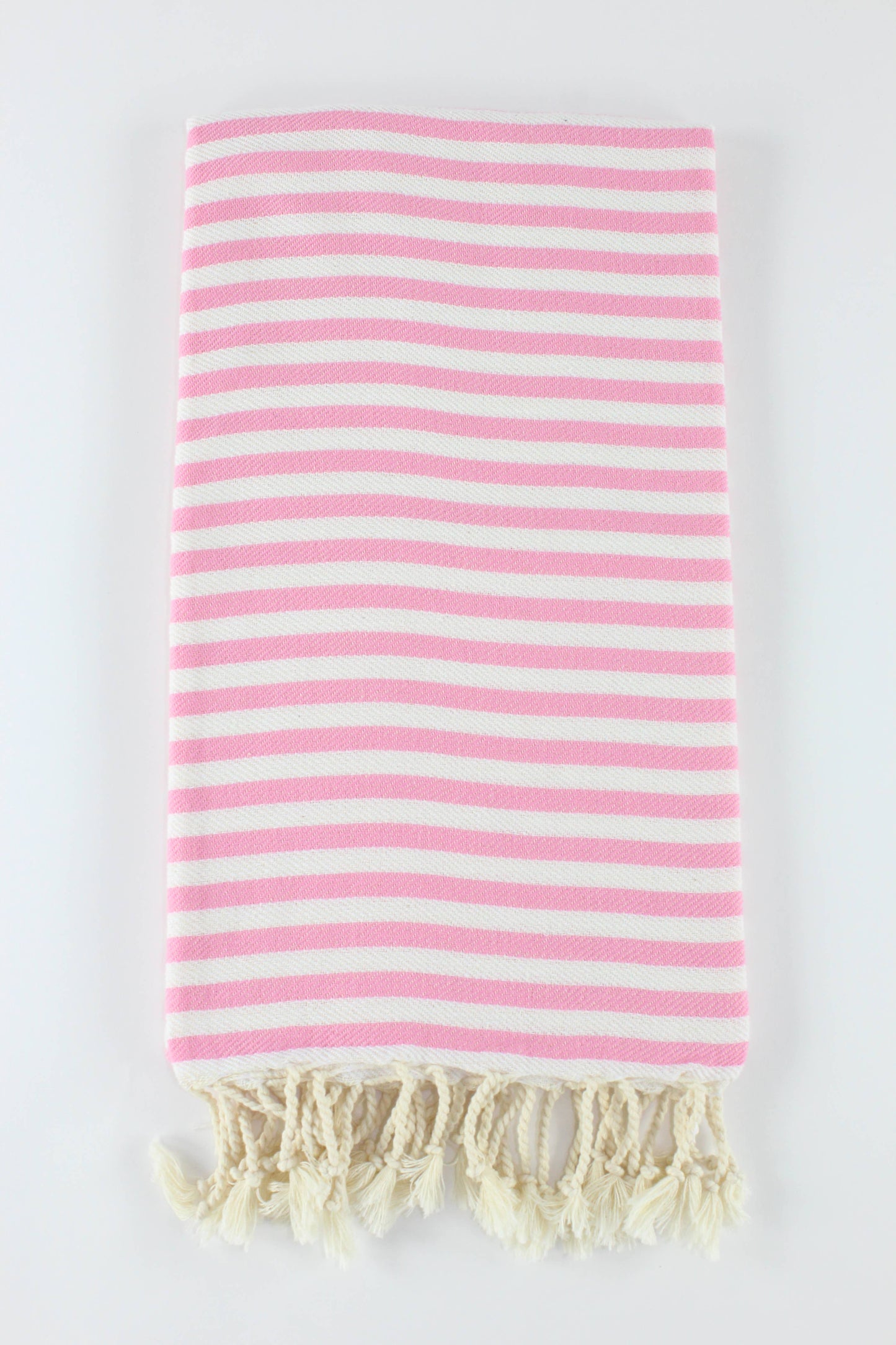 Turkish Striped Peshtemal Towel: Pink