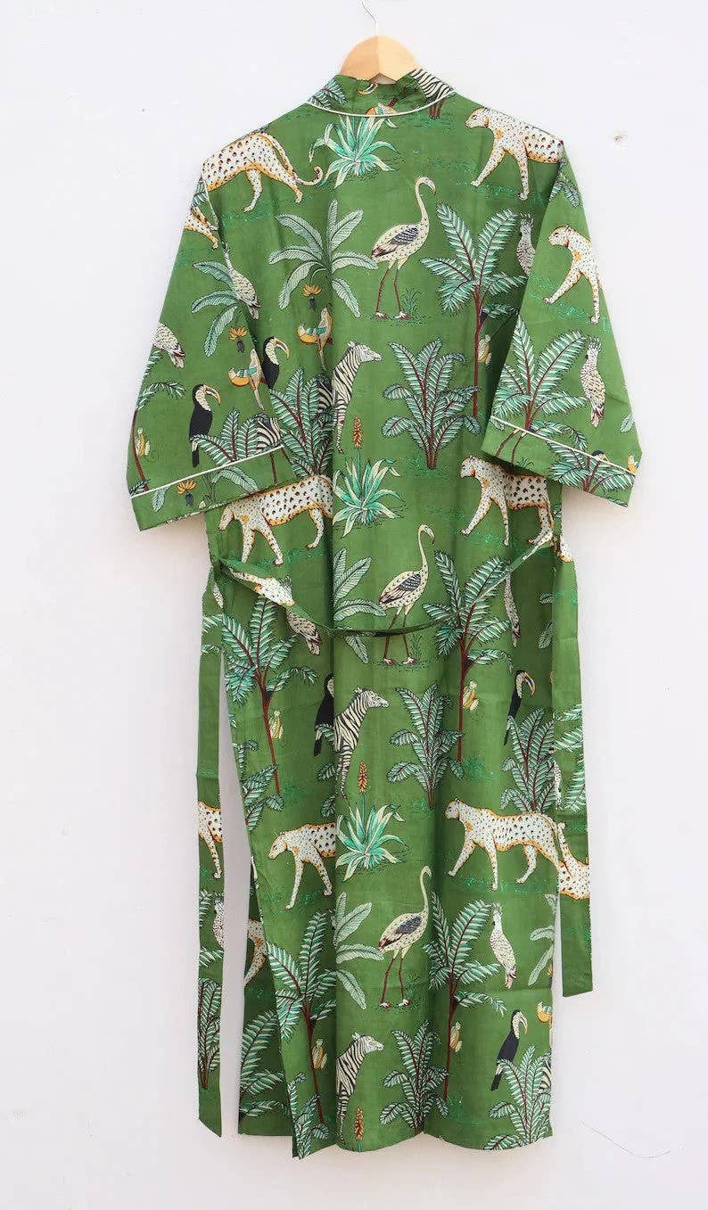 Boho Animal Printed Kimono Robe