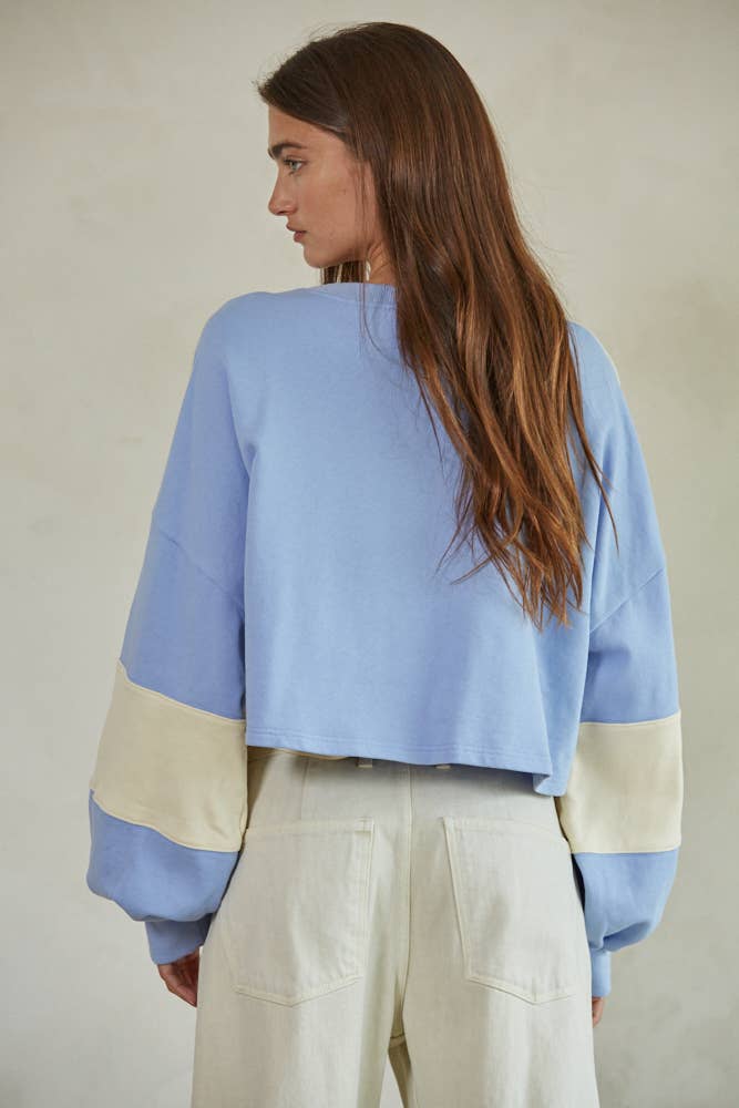Striped Pullover Blue Cream