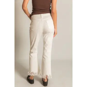 Fringed Bottom Denim Pants