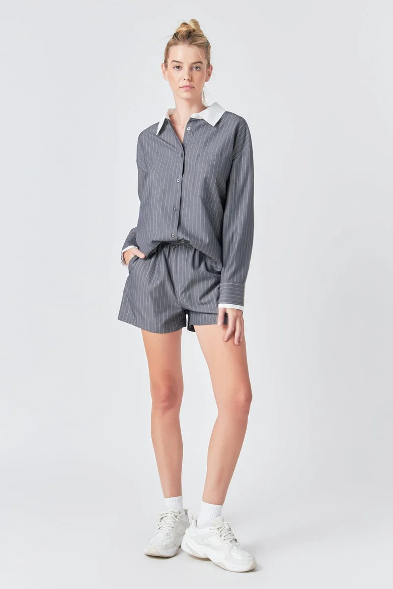 Grey Button Up