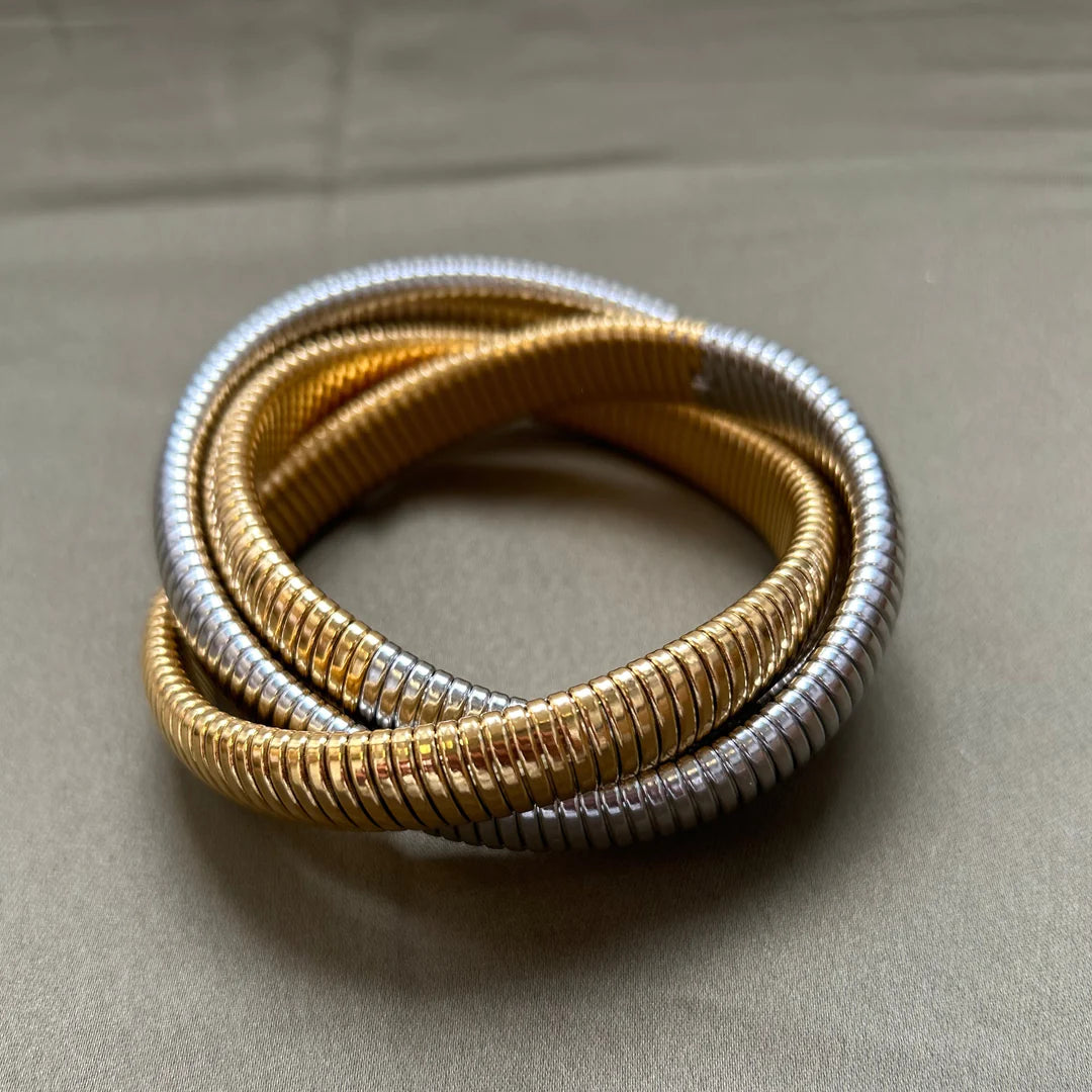 Infinity Multi Layered Bracelet Two Tone