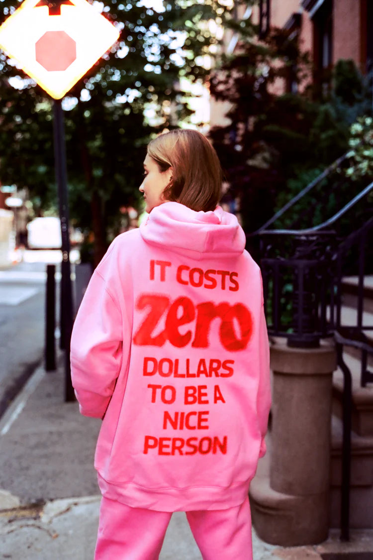 It Costs $0 Pink Hoodie