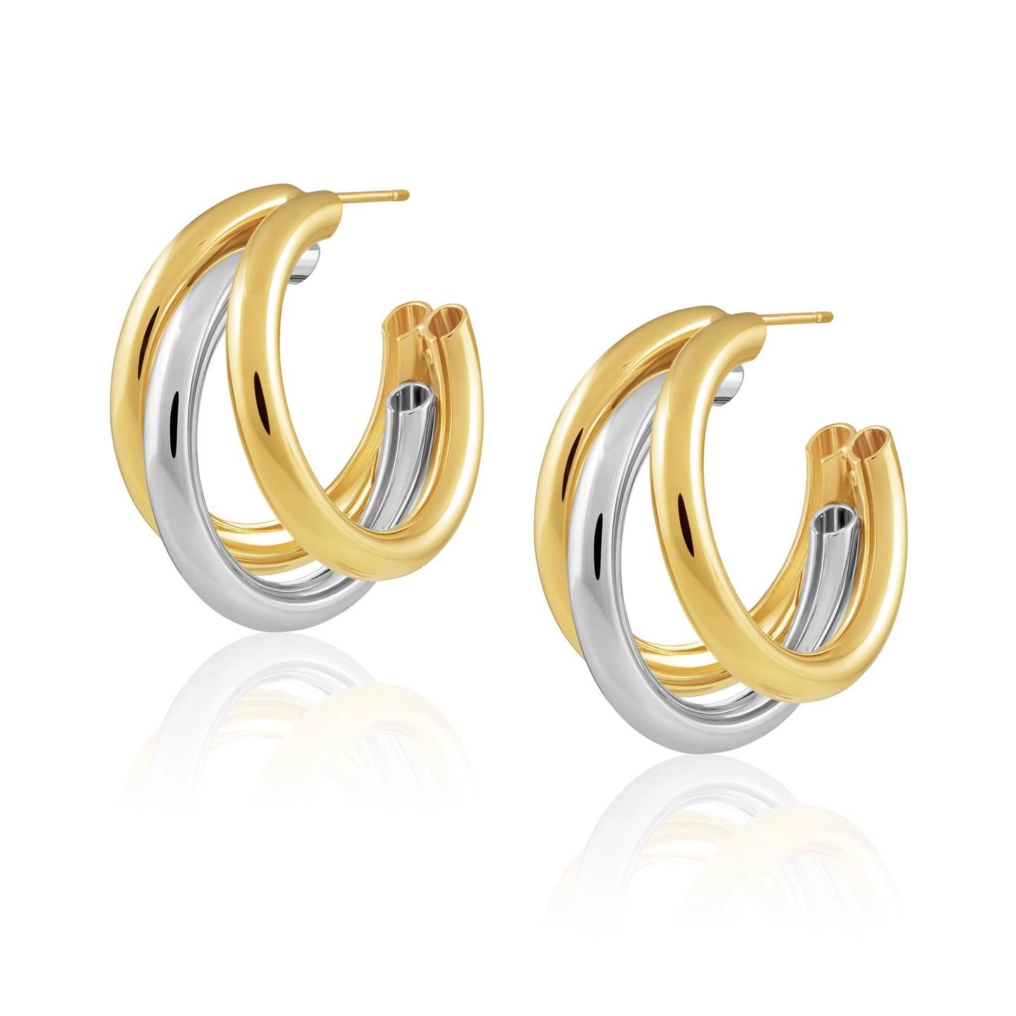 Lexi Tri Hoop Two Tone