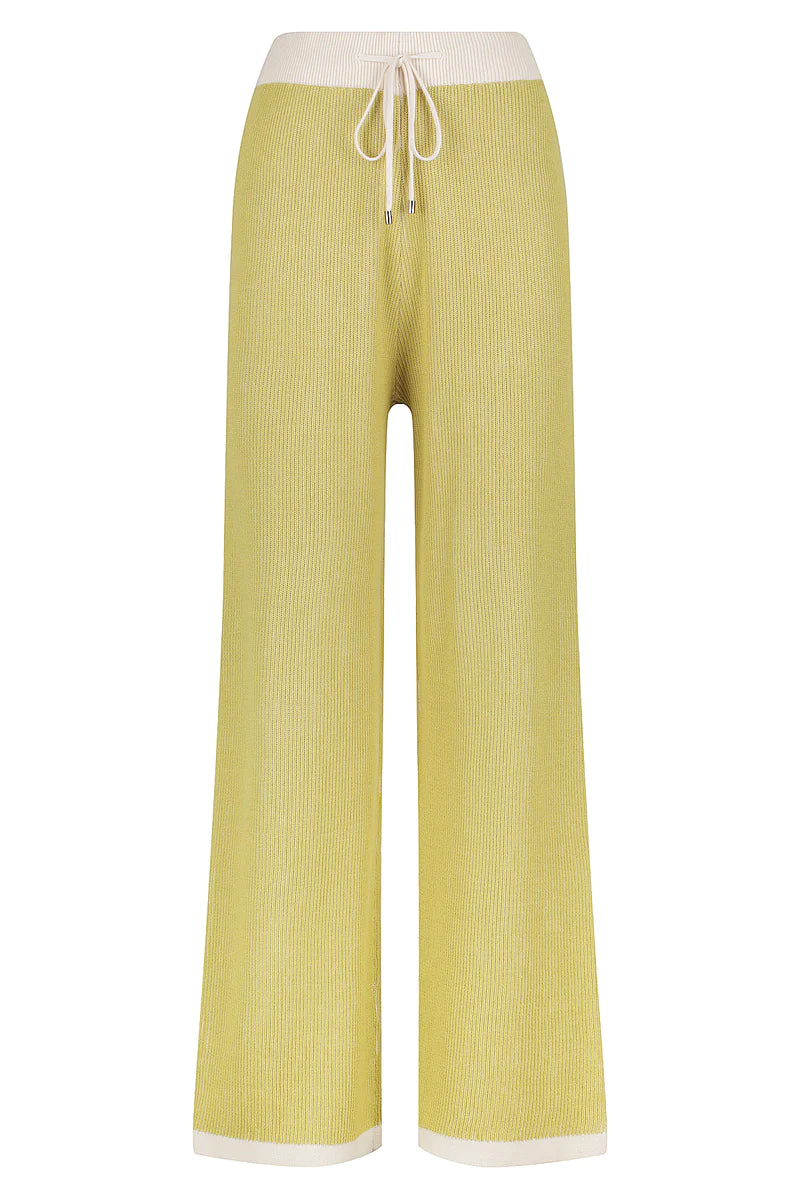 The Liliana Knit Pants-Lime