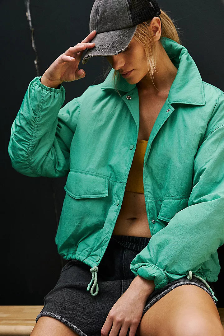 Off The Bleachers Coaches Jacket-Lucky Charm
