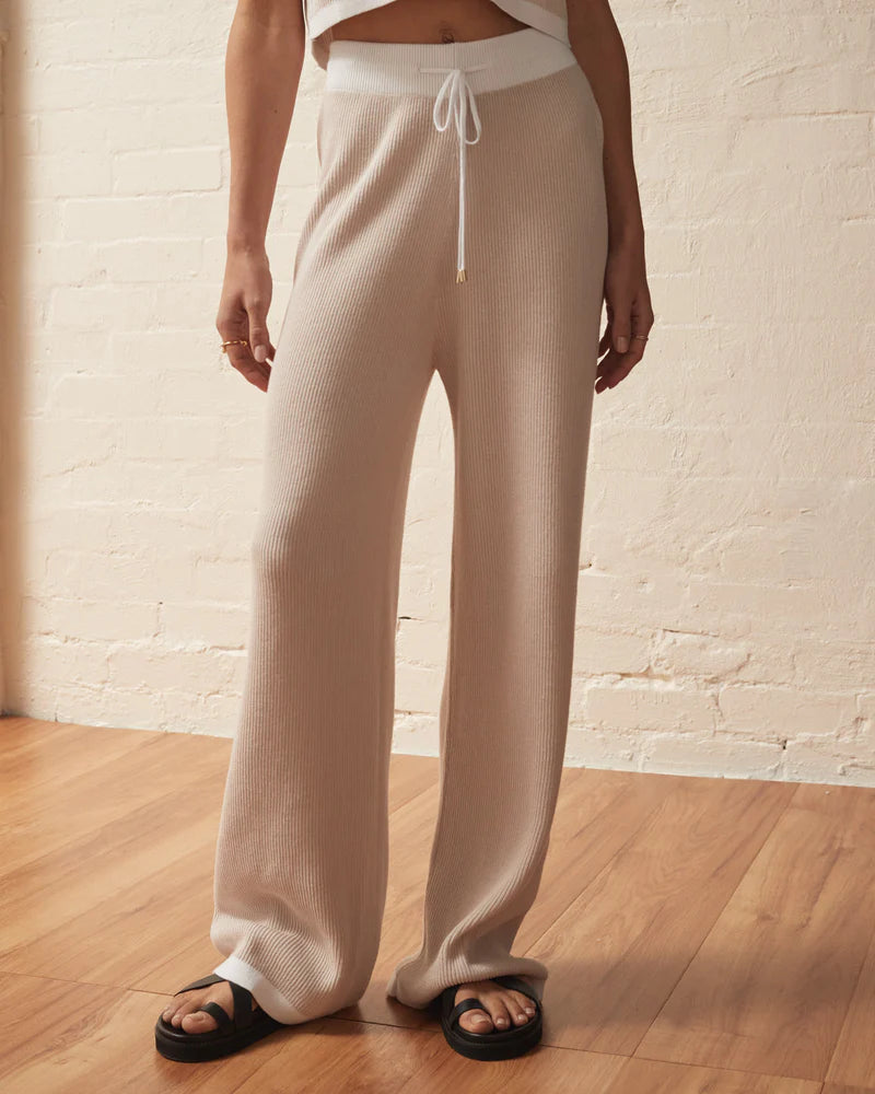 The Liliana Knit Pants-Sandstone