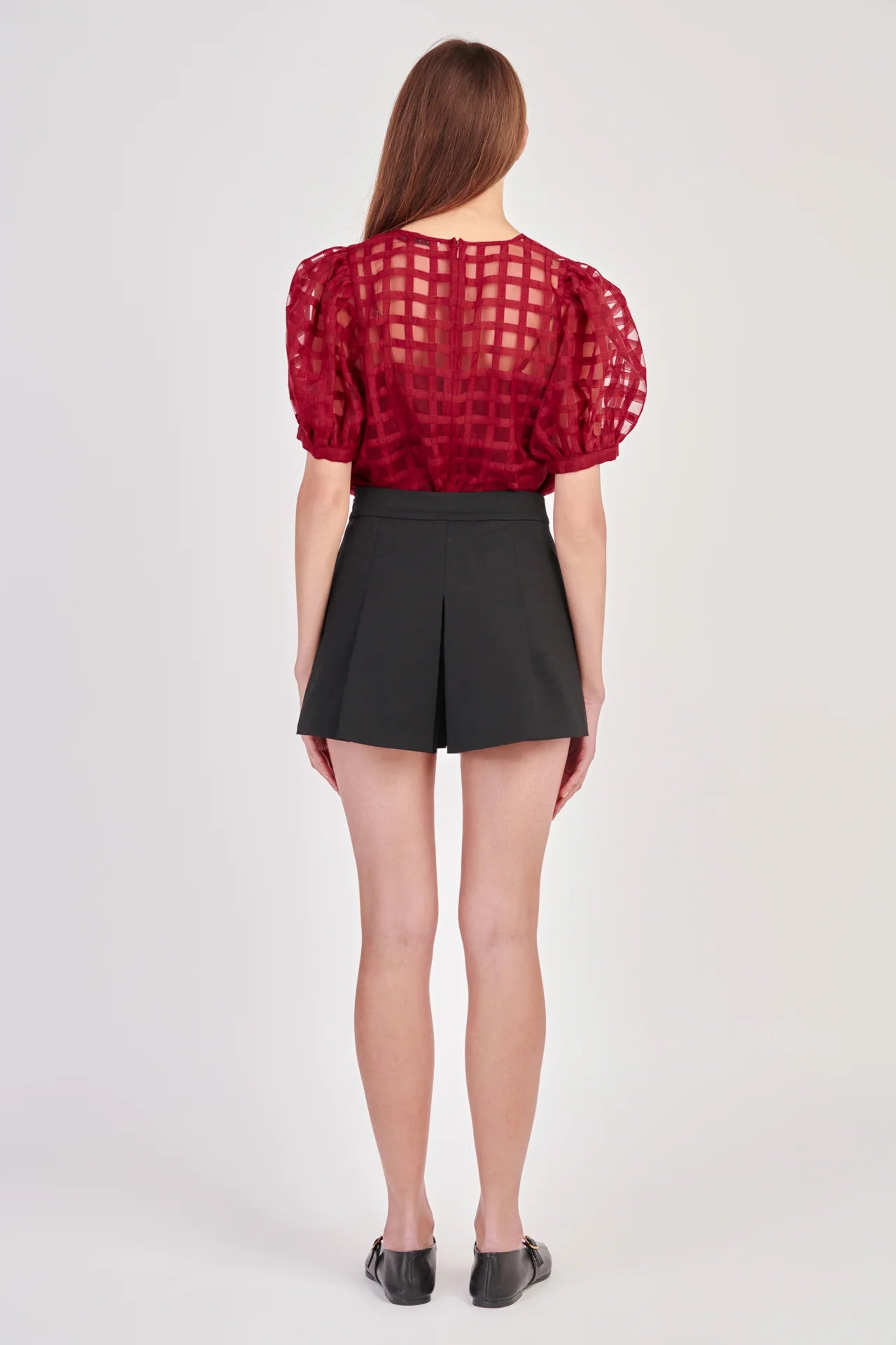 Sheer Puff Sleeve Top