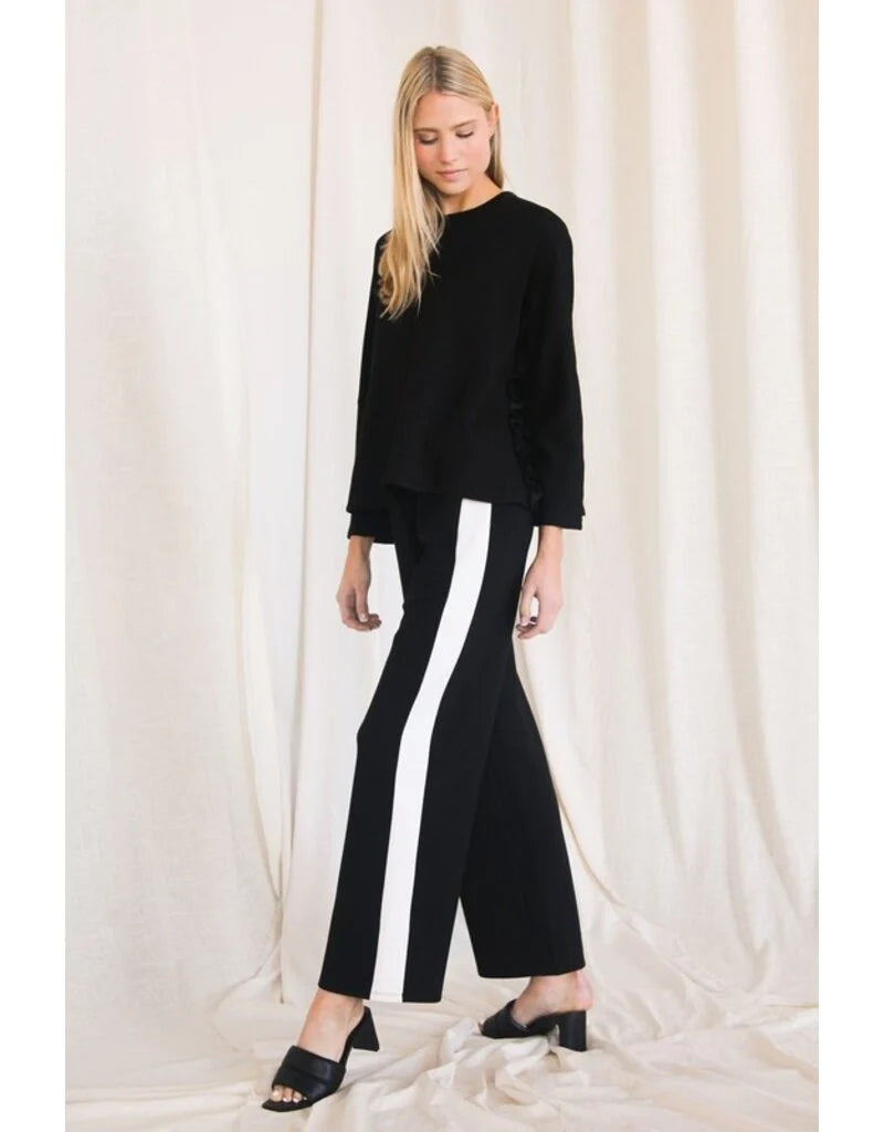 Side Stripe Wide Leg Pants