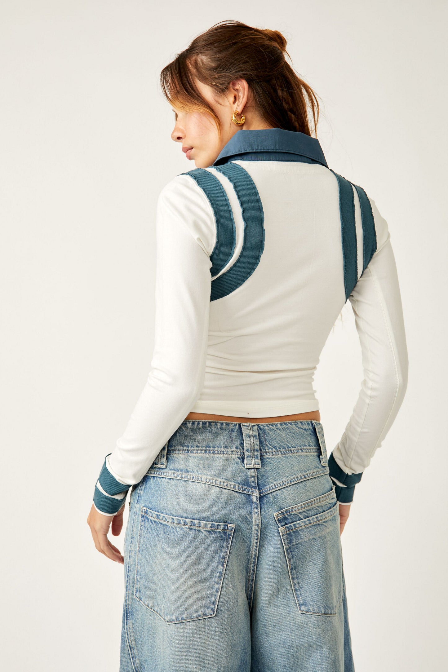 Wednesday Polo-Ivory & Blue