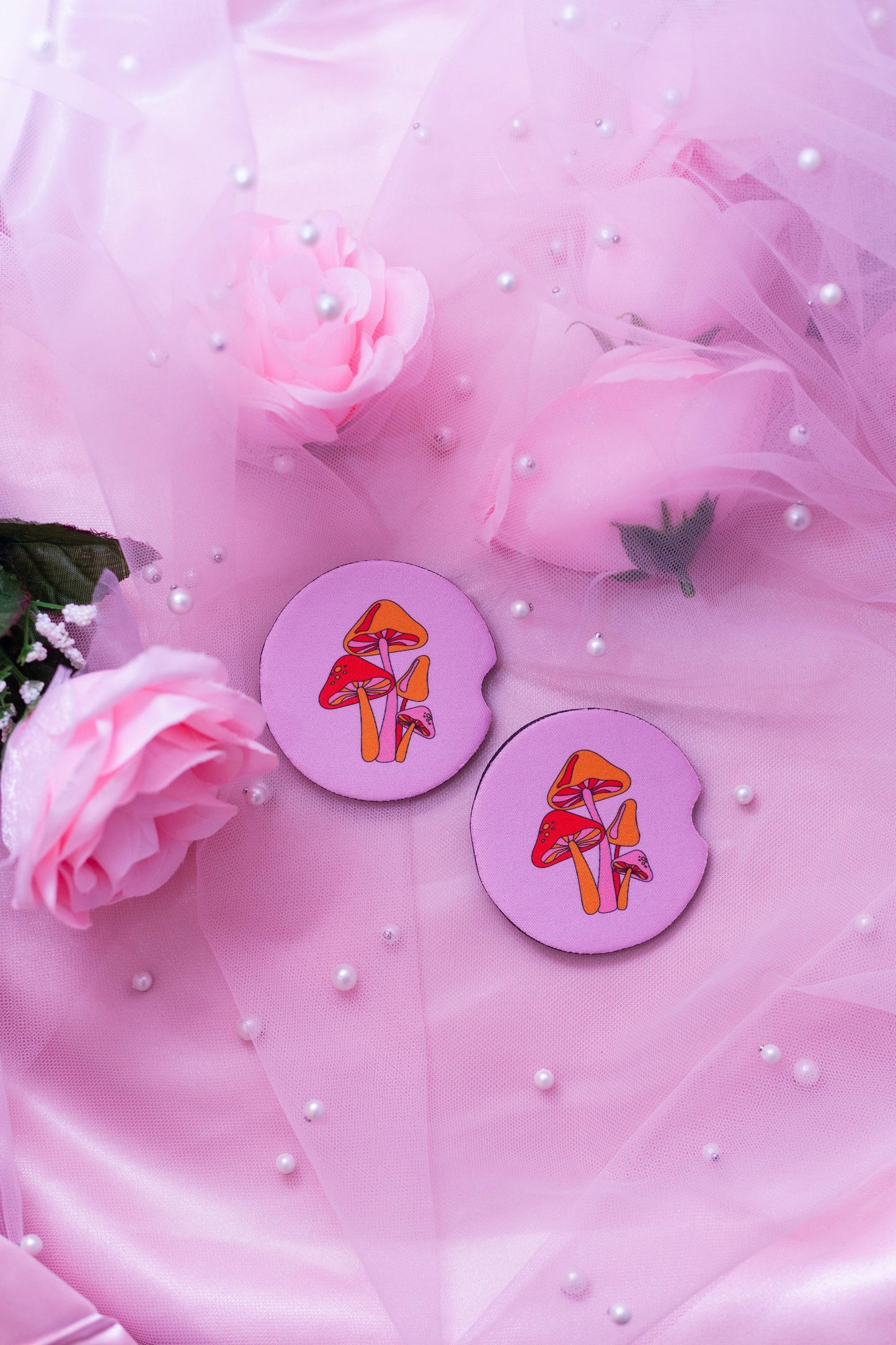 Magic Mushroom Car Coasters