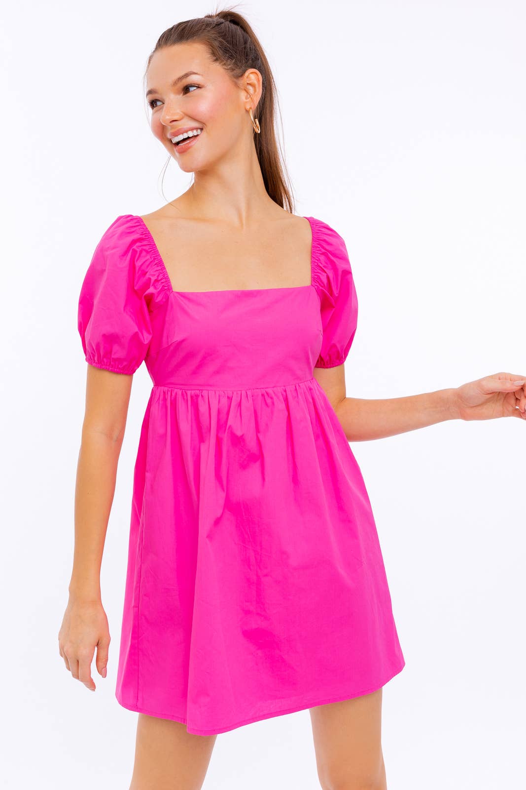 Fushia Babydoll Dress