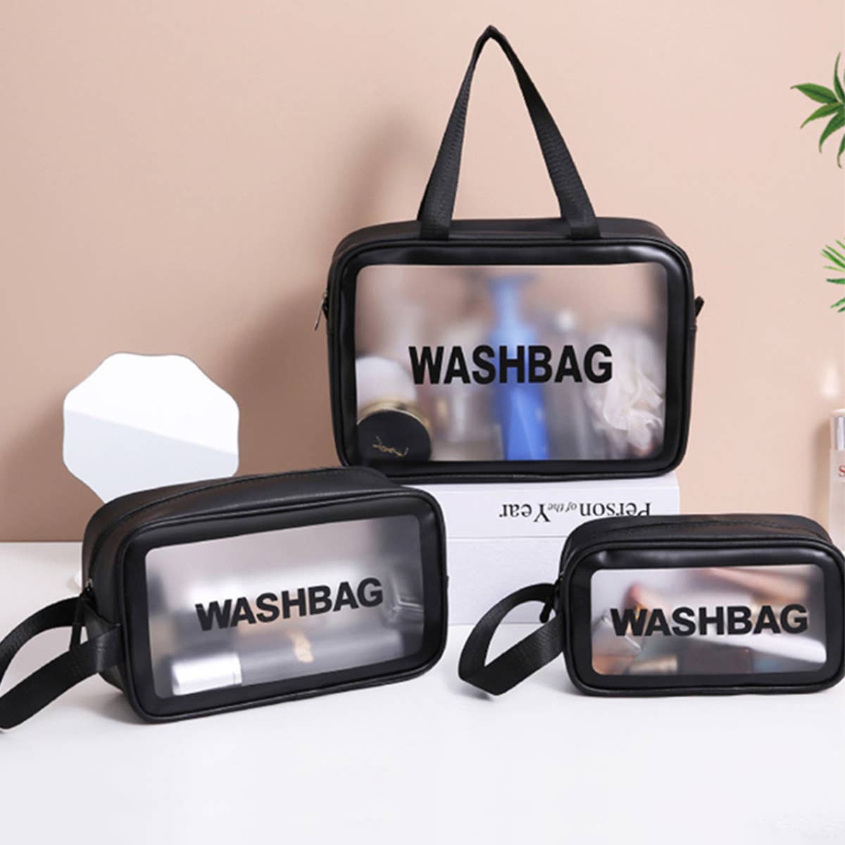 3 Set Travel Bag Set-Black