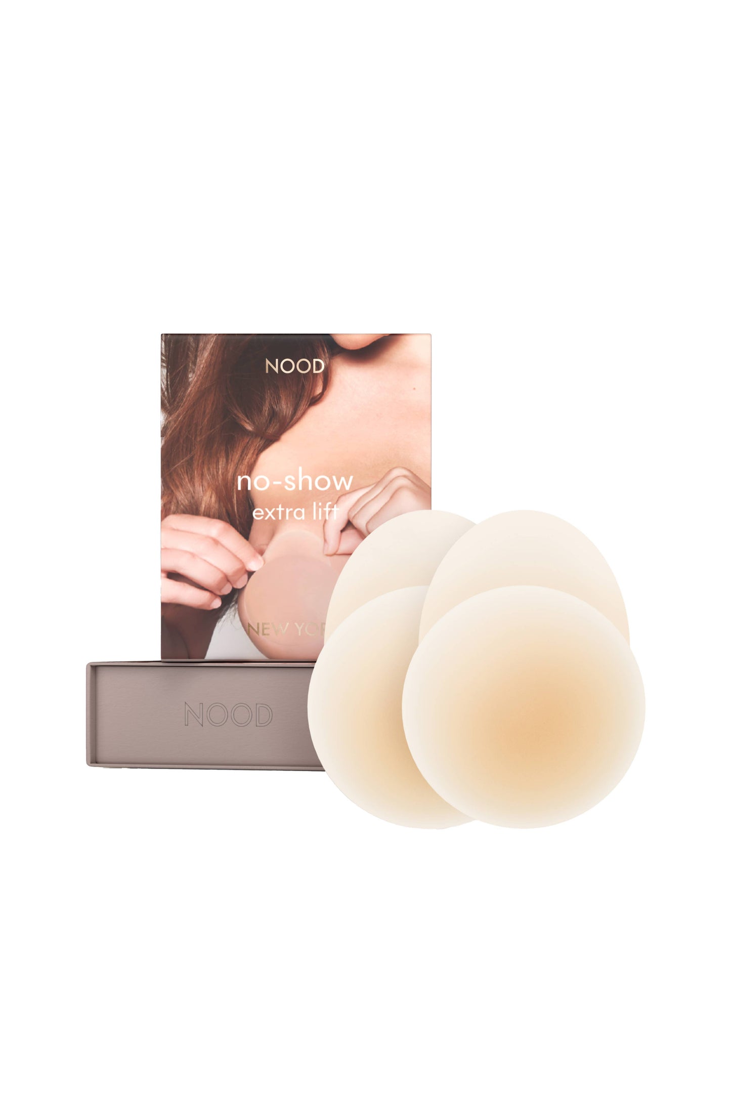 No-Show Extra Lift | Reusable Adhesive Lifting Nipple Covers: No 5 Soft Tan