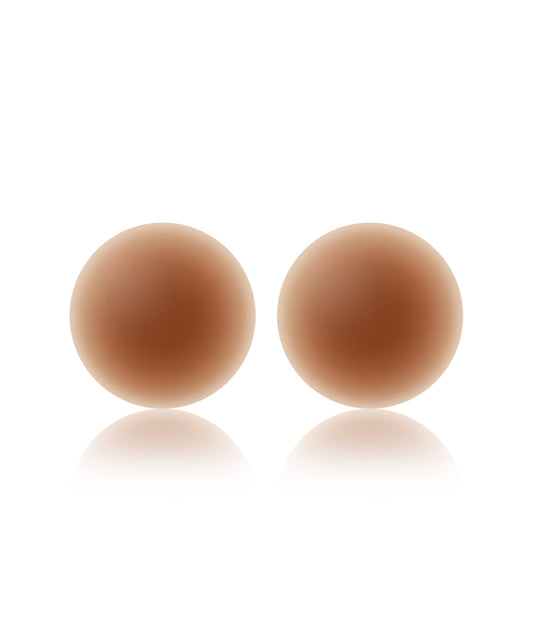 No-Show (Round) | Reuasble Adhesive Nipple Covers: 4in. / No 7 Bronze