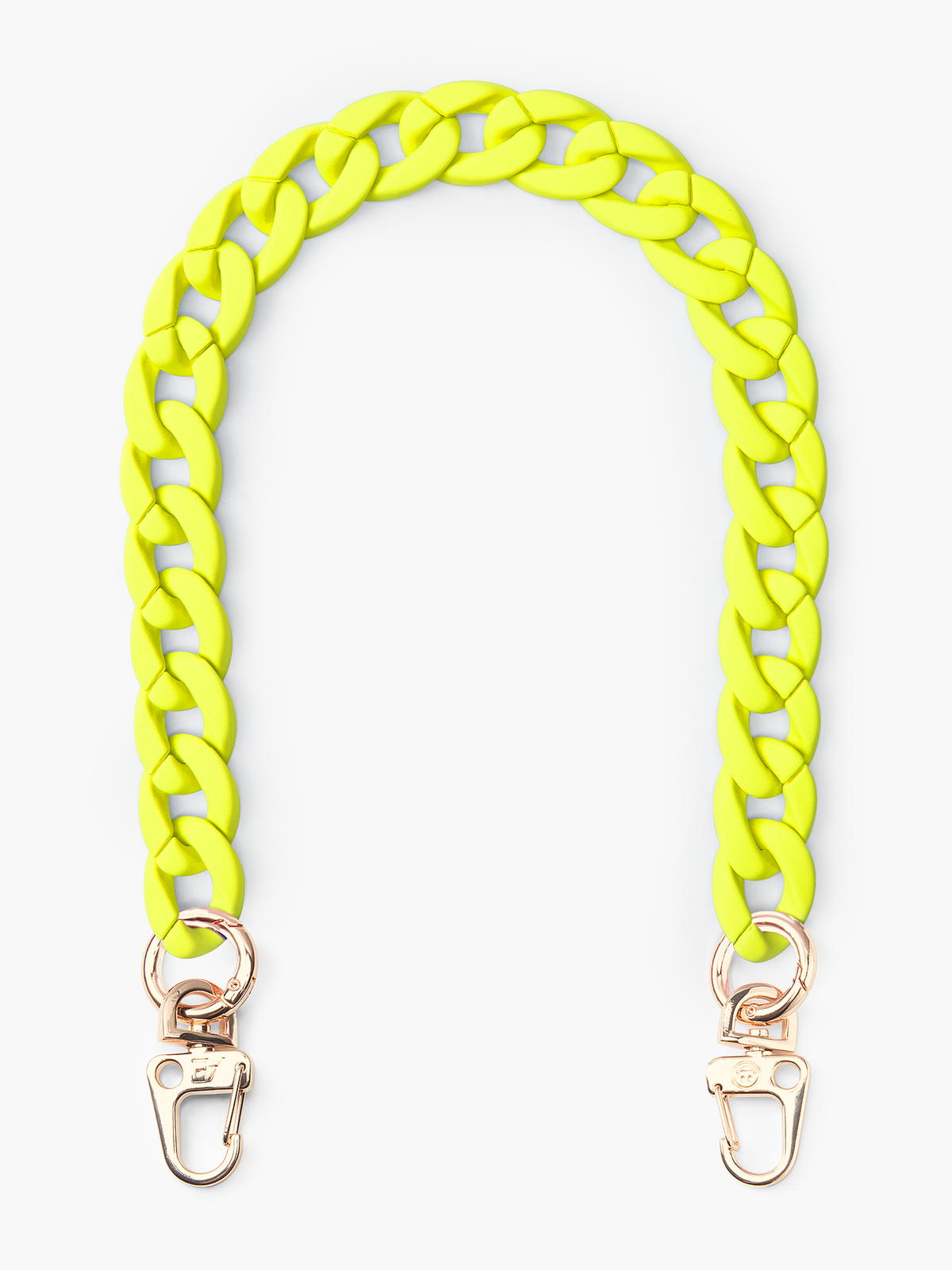 Neon Yellow Chunky Phone Chain: Gold