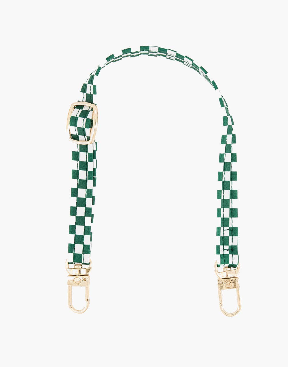 Single Green Checkered Phone Strap: Wristlet (14.5 inches)