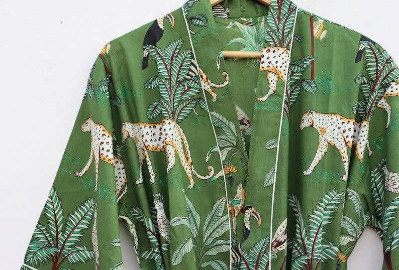 Boho Animal Printed Kimono Robe
