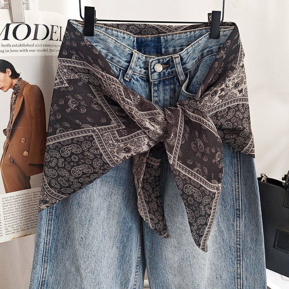 Navy Hip Scarf