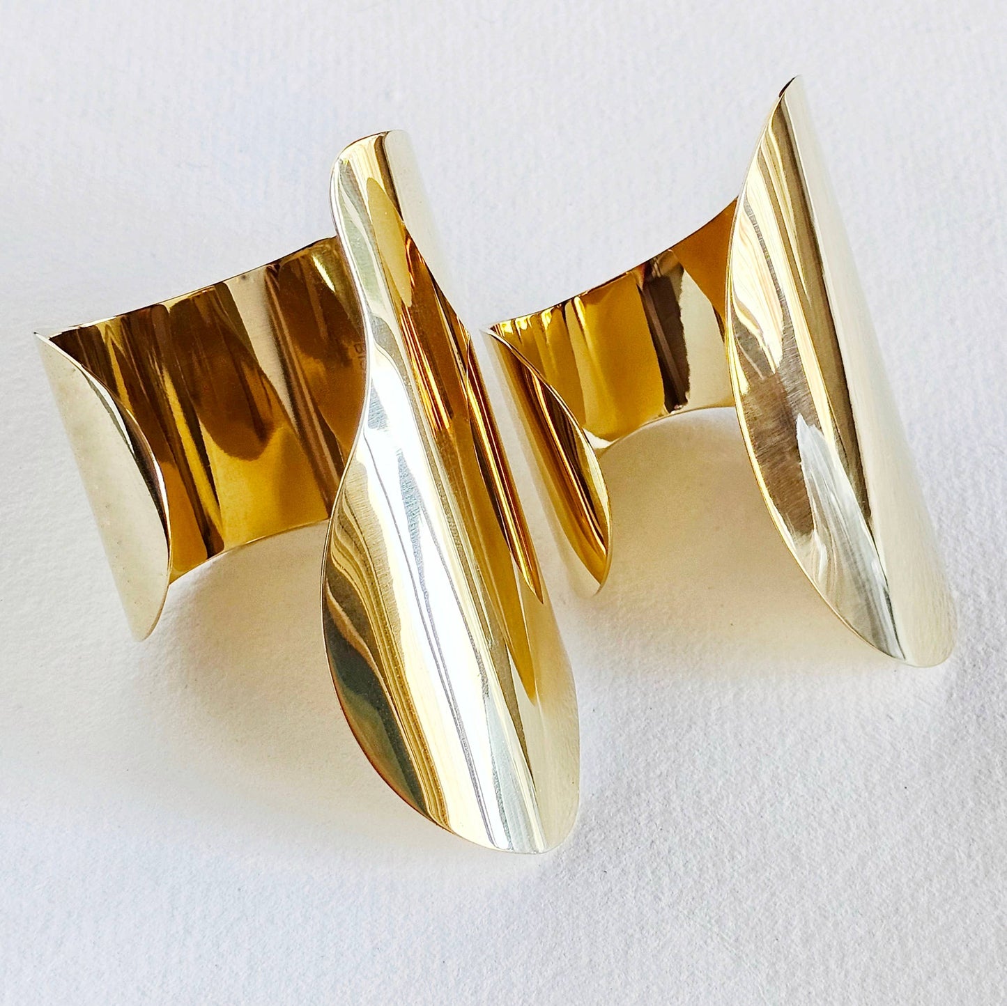 Swerve Modern Brass Cuff Bracelet