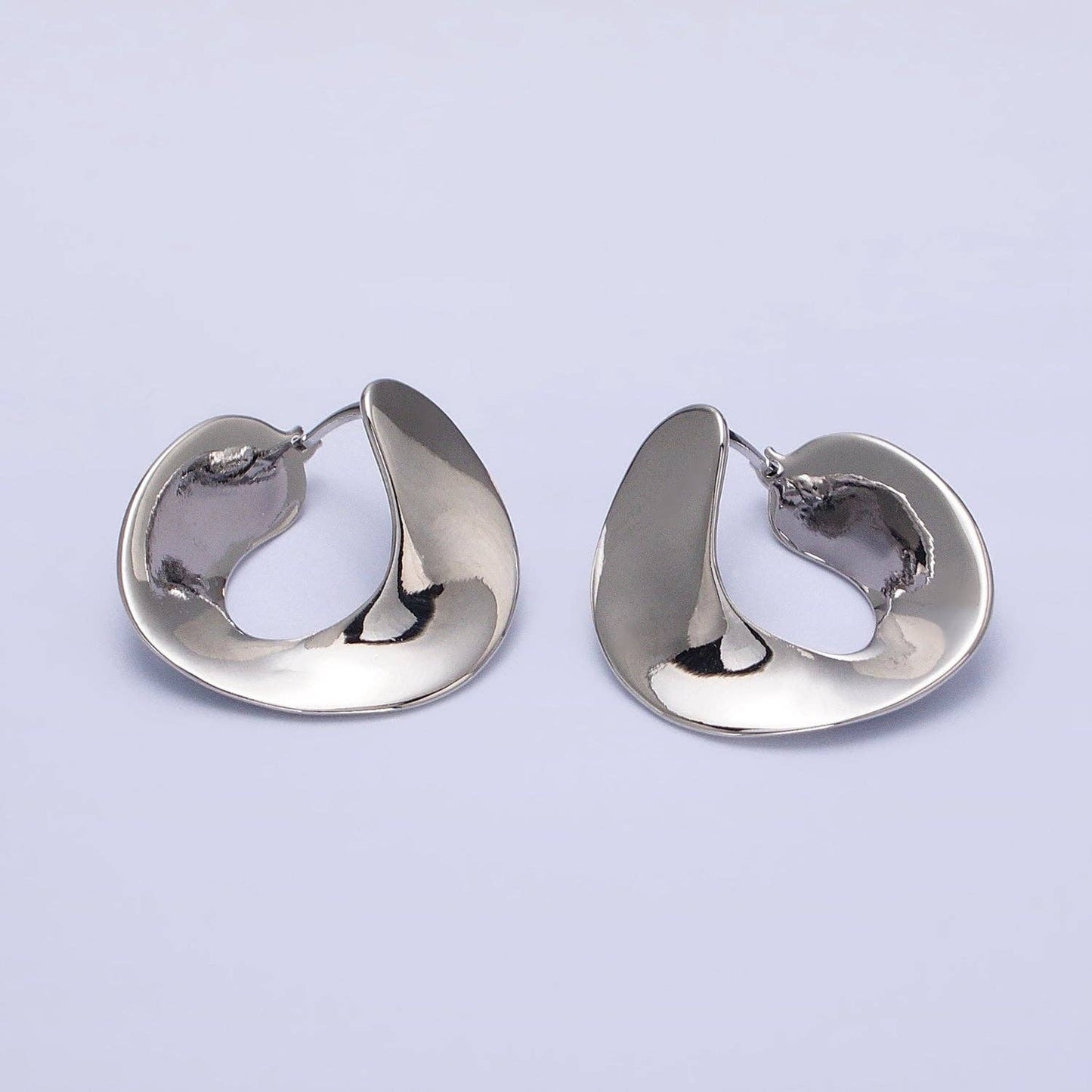 Spiral Silver Hoops