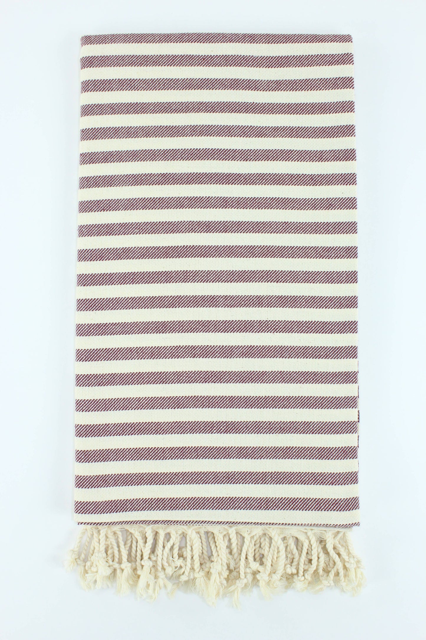 Turkish Burgundy Striped Towel