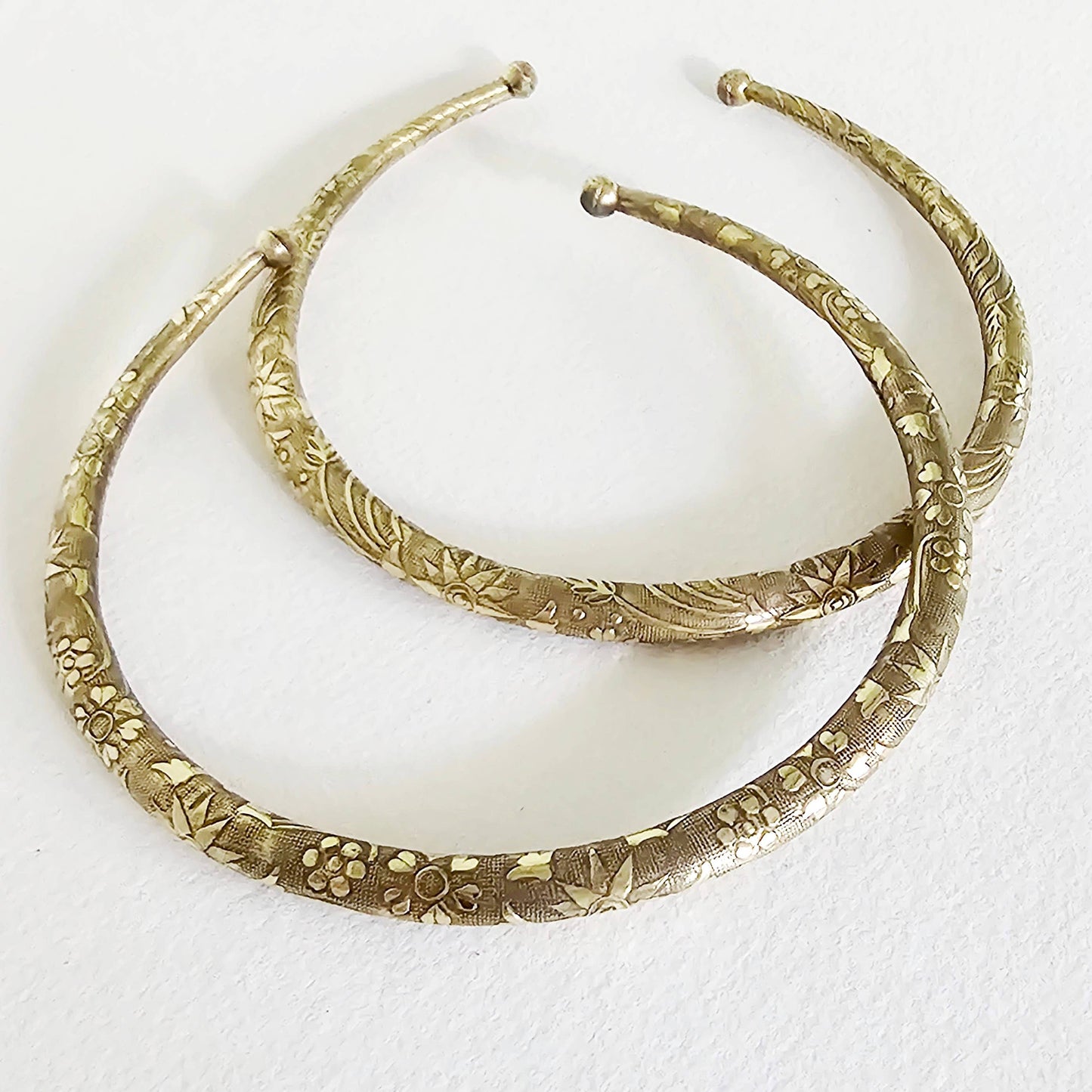 Brass Thin Simple Fishscale Collar necklace
