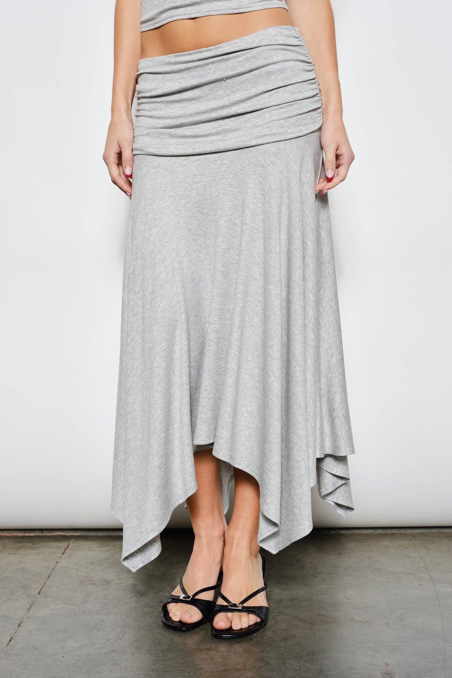 Aerie Ruched Midi Skirt