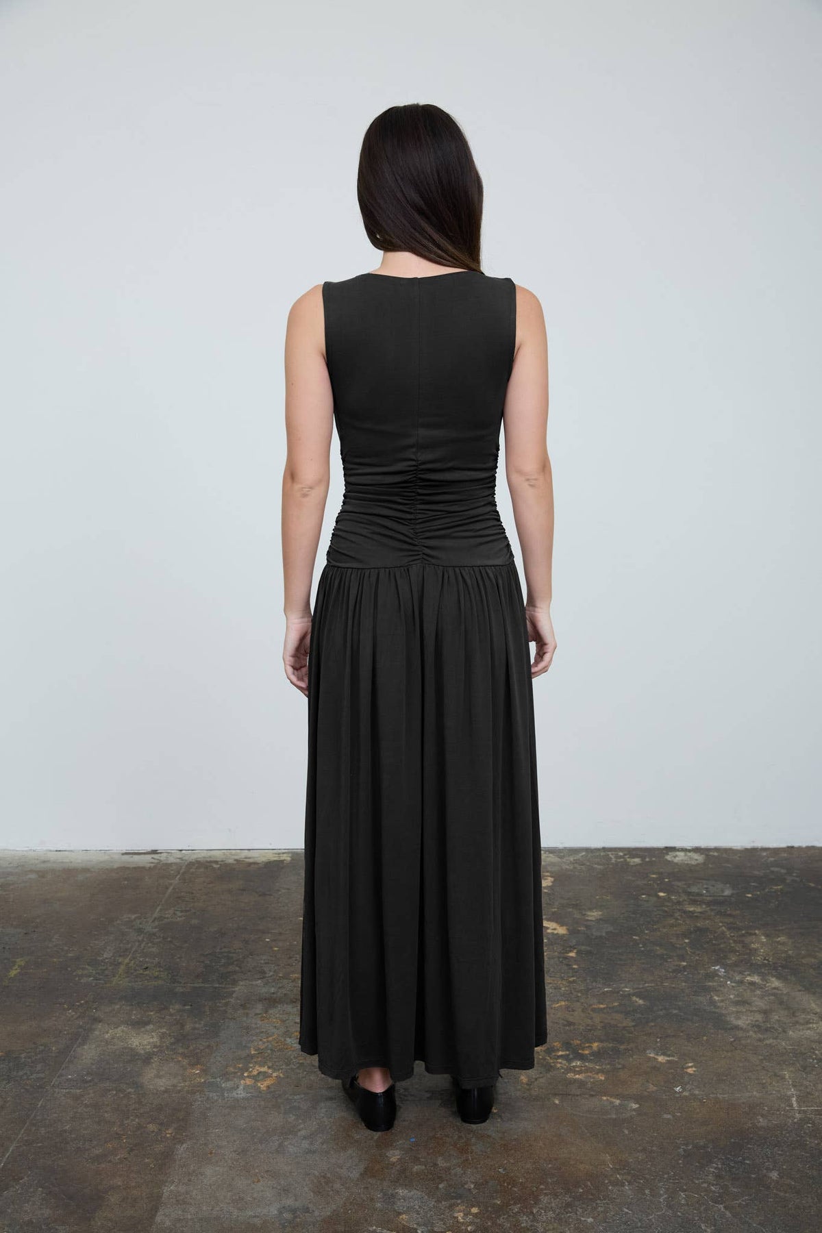 Brown Bodice Sleeveless Maxi
