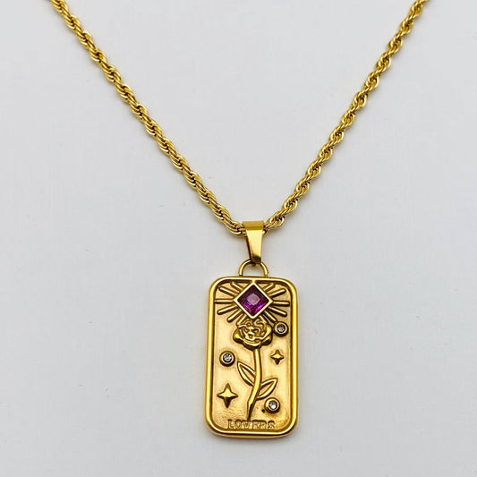 Flower Tarot  Necklace