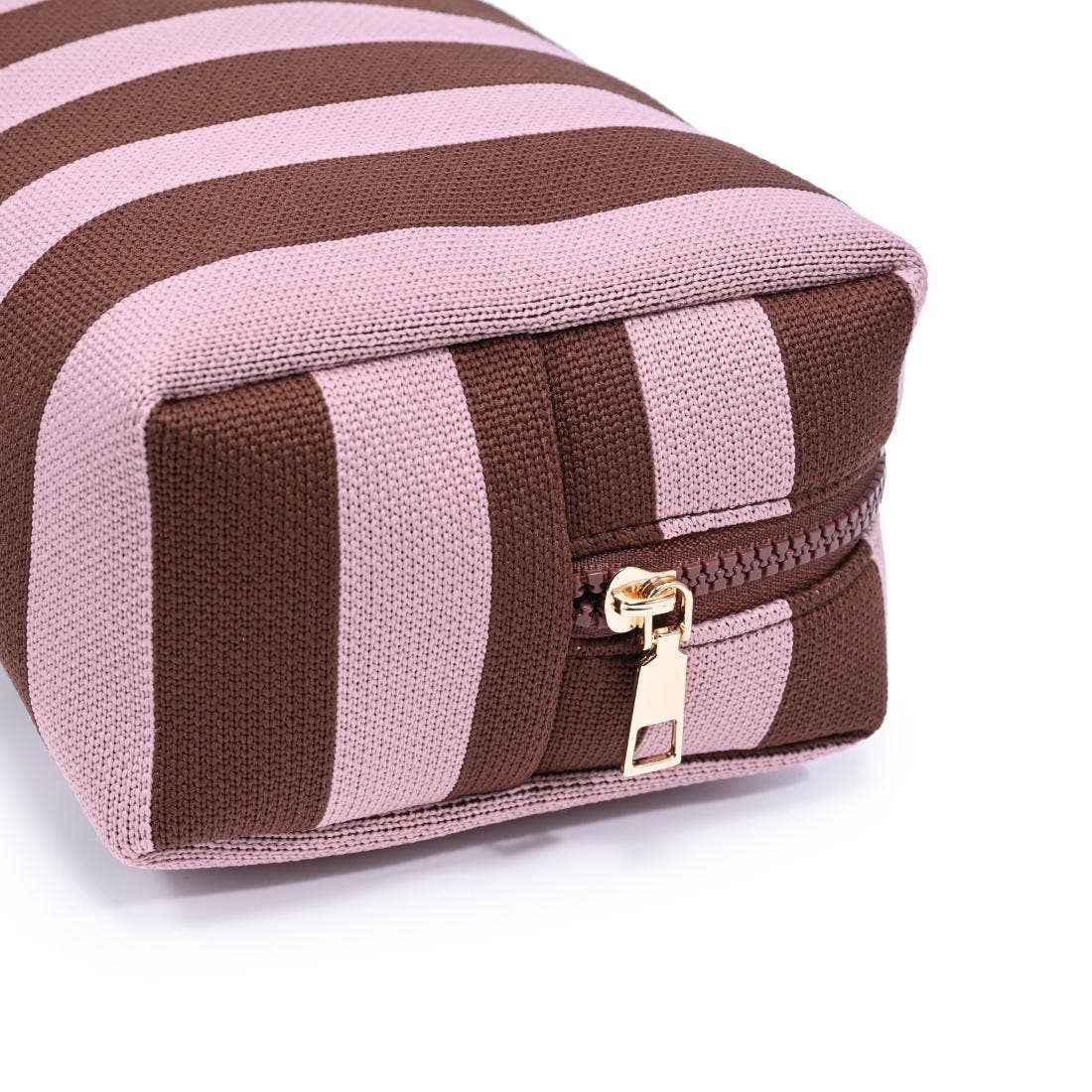 Pink Brown Cosmetic Pouch