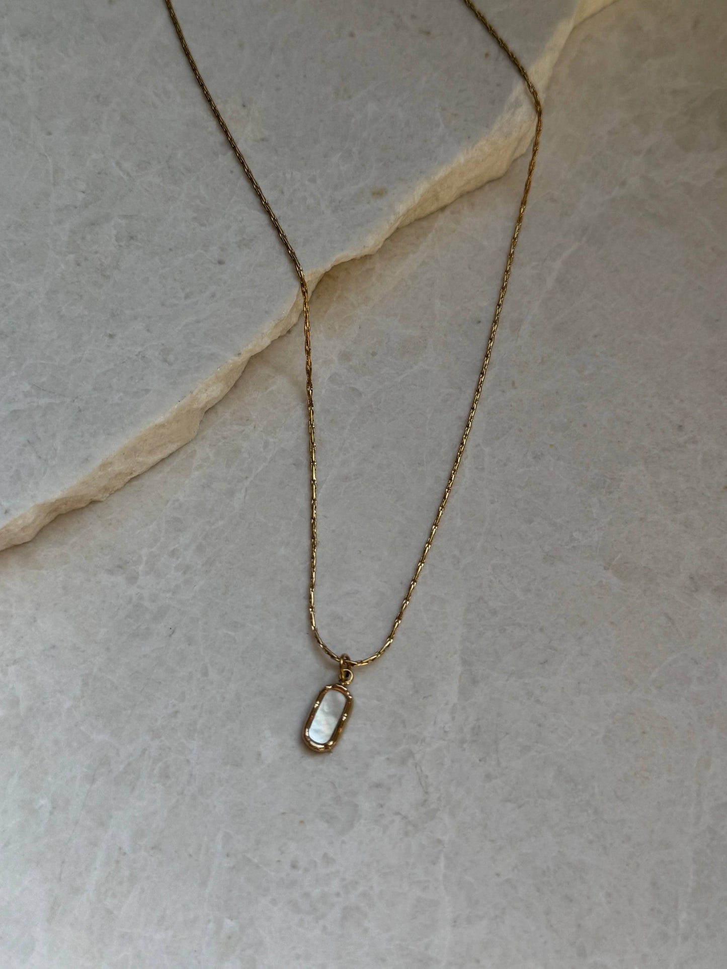 Hazel Pendant Necklace: Pearl