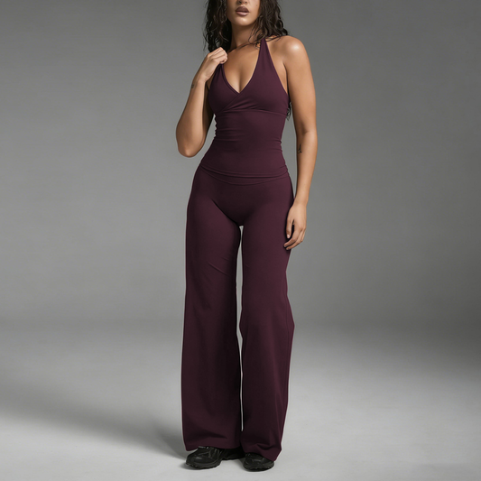 Ankera Red Halter Two Piece Set